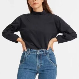 Everlane Luxe Cotton Mock Neck Tee